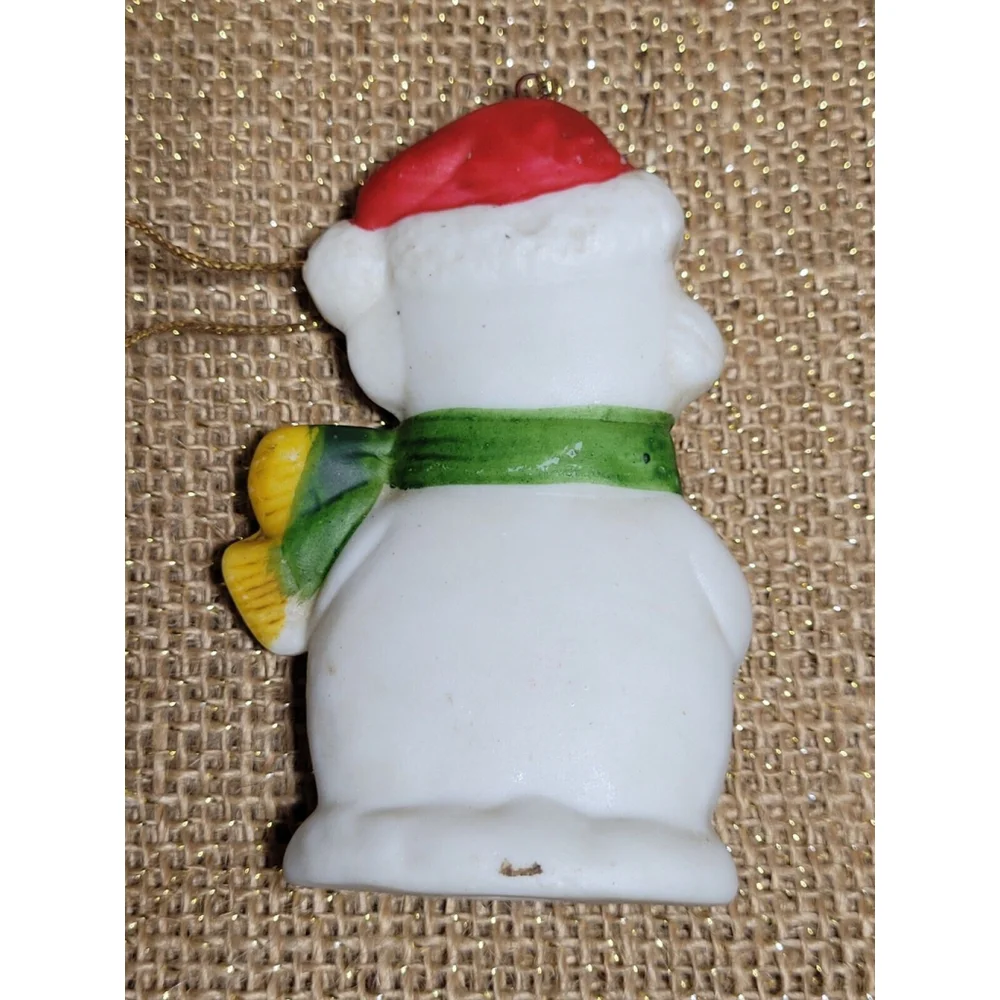 Vintage Hand Painted Ceramic Christmas Ornaments Santa Bear Snowman‎ Drummer Boy